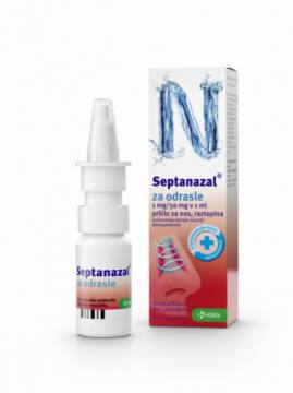 Septanazal 1mg/50mg v 1ml, nosno pršilo, raztopina 10 ml