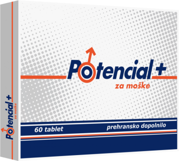Tablete Potencial Plus za moško spolno funkcijo